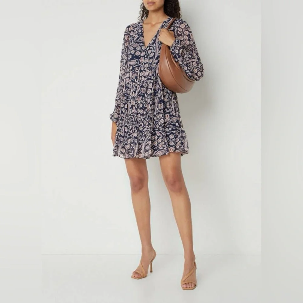 TED Baker Tarissa floral-print tiered crepe mini dress - Picture 11 of 14